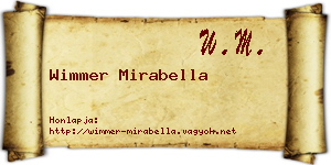 Wimmer Mirabella névjegykártya